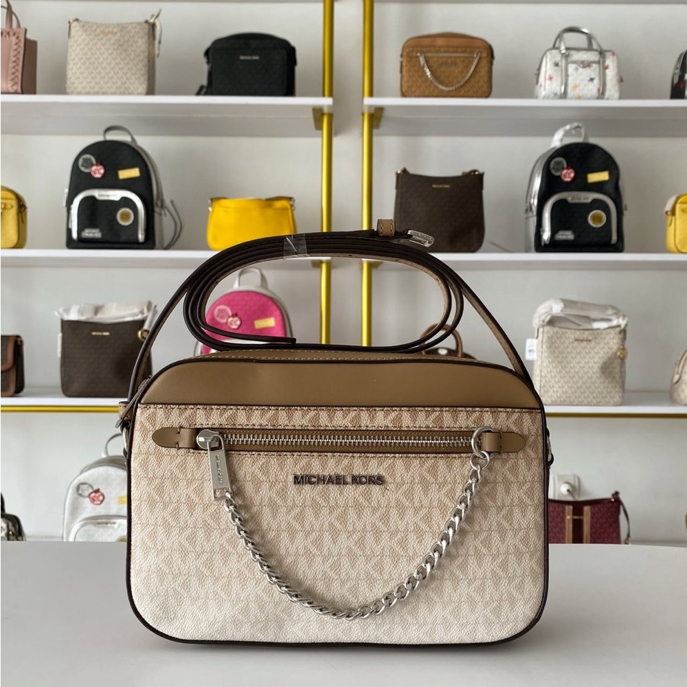 Michael Kors Jet Set Ombre  Signature logo Crossbody in Husk